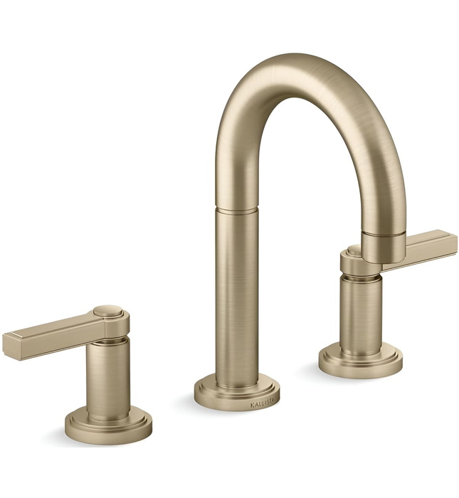 Vòi chậu rửa mặt 3 chân cổ vòm nickel Kallista P80249-LV-BN