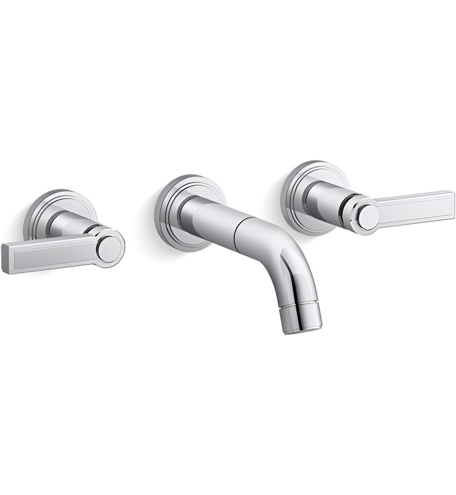 Vòi chậu rửa mặt 3 chân âm tường chrome Kallista P80250-LV-CP