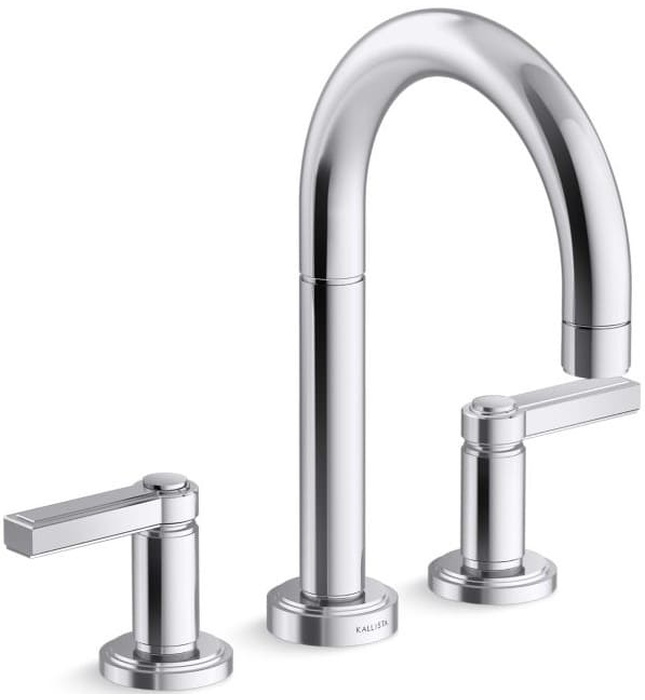 Vòi bồn tắm 3 chân nóng lạnh màu chrome Kallista P80251-LV-CP