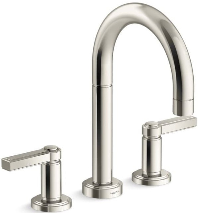 Vòi bồn tắm 3 chân nóng lạnh màu nickel Kallista P80251-LV-SN