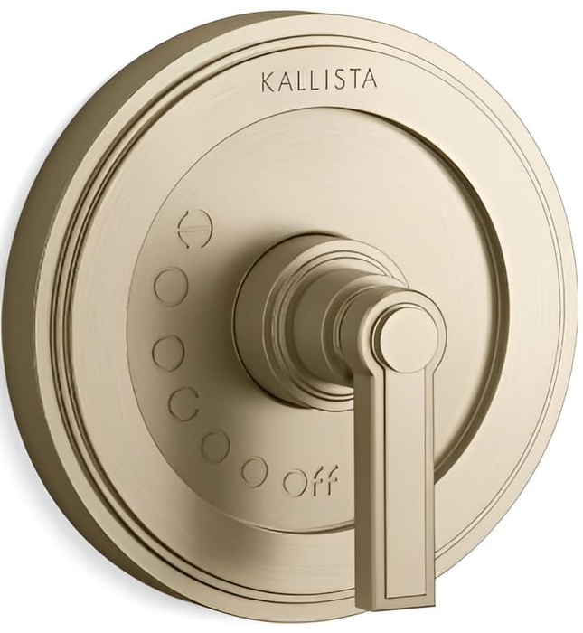 Mặt nạ điều khiển đơn sen tắm âm màu nickel Kallista P80254-LV-SN