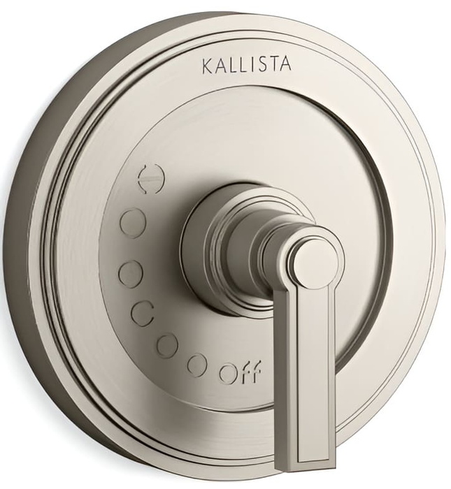 Mặt nạ điều khiển đơn sen tắm âm màu nickel Kallista P80254-LV-SN