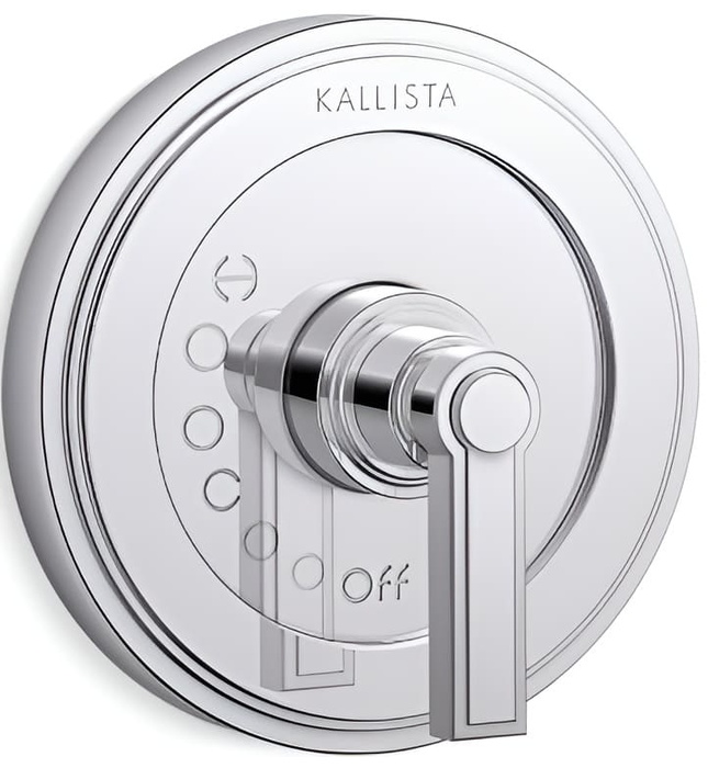 Mặt nạ điều khiển đơn sen tắm âm màu nickel Kallista P80254-LV-BN