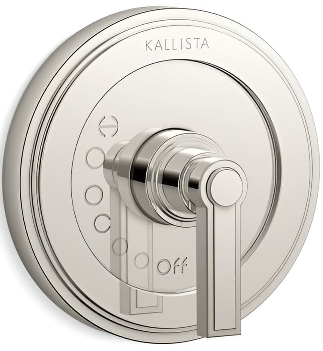 Mặt nạ điều khiển đơn sen tắm âm màu nickel Kallista P80254-LV-BN