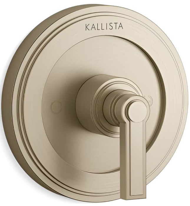 Mặt nạ điều chỉnh nhiệt độ sen tắm màu nickel Kallista P80255-LV-SN