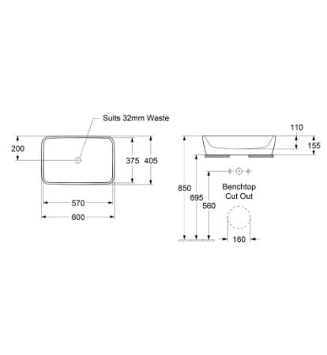 Chậu rửa lavabo Đức Villeroy-boch Architectura 5A276001