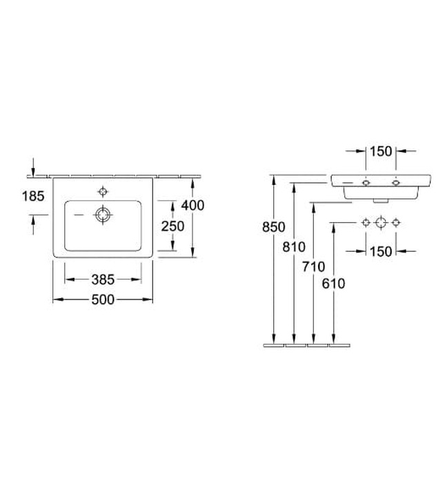 Chậu rửa lavabo Villeroy-boch Subway 2.0 7315F001