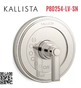 Mặt nạ điều khiển đơn sen tắm âm màu nickel Kallista P80254-LV-SN