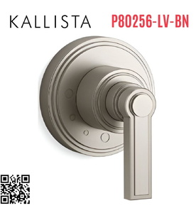 Mặt nạ điều khiển âm lượng sen tắm nickel Kallista P80256-LV-BN