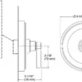 Mặt nạ điều khiển đơn sen tắm âm màu vàng Kallista P80254-LV-BAF