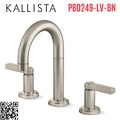 Vòi chậu rửa mặt 3 chân cổ vòm nickel Kallista P80249-LV-BN