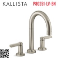Vòi bồn tắm 3 chân nóng lạnh màu nickel Kallista P80251-LV-BN
