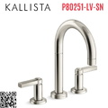 Vòi bồn tắm 3 chân nóng lạnh màu nickel Kallista P80251-LV-SN