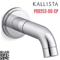 Vòi xả bồn tắm âm tường màu chrome Kallista P80253-00-CP