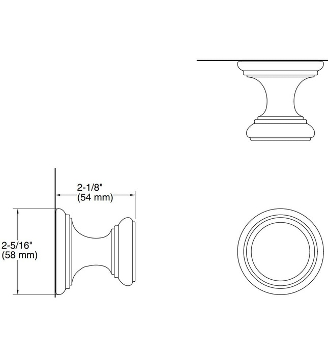 Móc treo tường đơn màu chrome Kallista P34606-00-CP