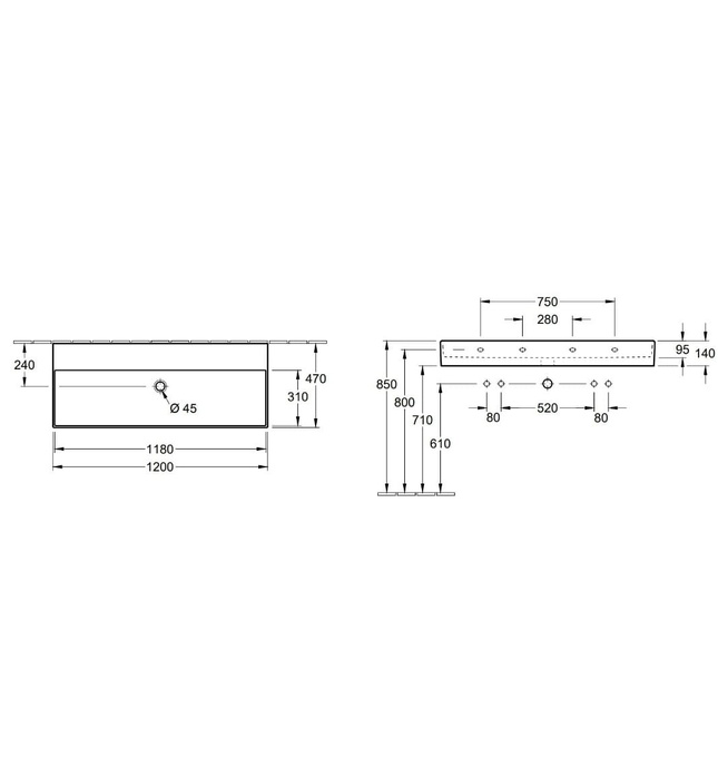 Chậu rửa lavabo Đức Villeroy-boch Memento 2.0 4A22CF01