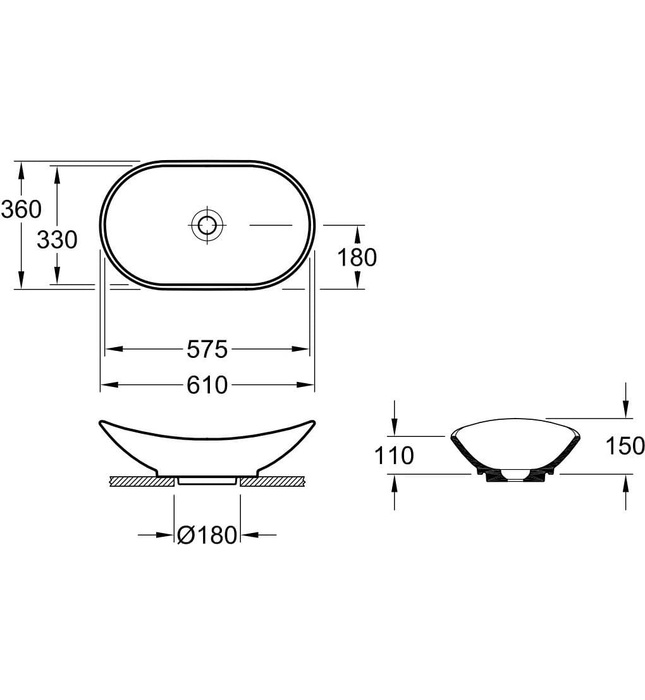 Chậu rửa lavabo Đức Villeroy-boch My Nature 411060R1