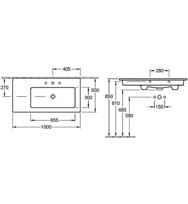 Chậu rửa lavabo Đức Villeroy-boch Venticello 4134R1RW