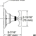 Mặt nạ chuyển hướng nước sen tắm 3 chiều chrome Kallista P24683-CR-CP