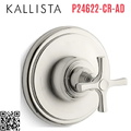 Mặt nạ điều chỉnh nhiệt độ sen tắm màu nickel Kallista P24622-CR-AD