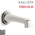 Vòi xả bồn tắm âm tường màu nickel Kallista P24624-00-AD