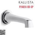 Vòi xả bồn tắm âm tường màu chrome Kallista P24624-00-CP