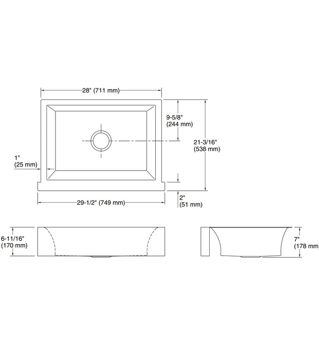 Chậu rửa bát 1 hố inox Kallista L20515-00-PDS