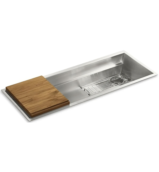 Chậu rửa bát 1 hố inox kèm phụ kiện Kallista L20307-00-NA