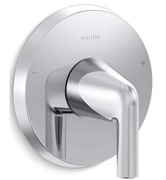 Mặt nạ điều chỉnh nhiệt độ màu chrome Kallista P24822-LV-CP