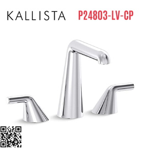 Vòi bồn tắm nóng lạnh tay ngang màu chrome Kallista P24803-LV-CP