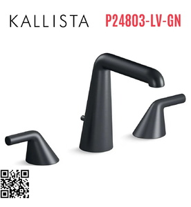 Vòi bồn tắm nóng lạnh tay ngang màu xanh đen Kallista P24803-LV-GN
