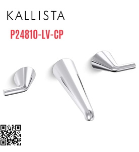 Vòi chậu rửa mặt 3 chân âm tường Chrome Kallista P24810-LV-CP