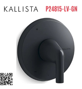 Mặt nạ điều khiển đơn sen tắm màu xanh đen Kallista P24815-LV-GN