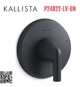 Mặt nạ điều chỉnh nhiệt độ sen tắm màu xanh đen Kallista P24822-LV-GN