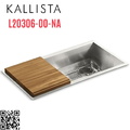 Chậu rửa bát 1 hố inox kèm phụ kiện Kallista L20306-00-NA