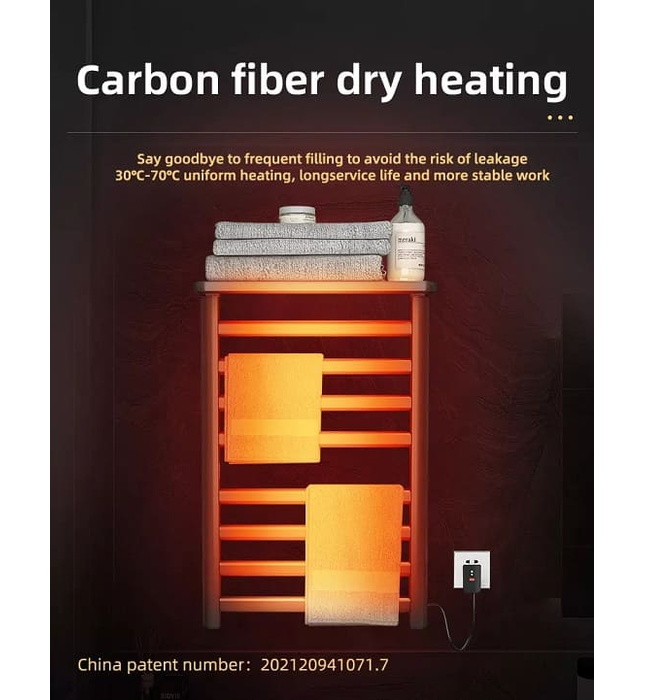 Giàn sấy khăn mặt khăn tắm màu đen Miken R395B