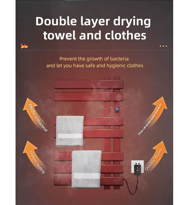 Giàn sấy khăn mặt khăn tắm màu đen Miken R530B