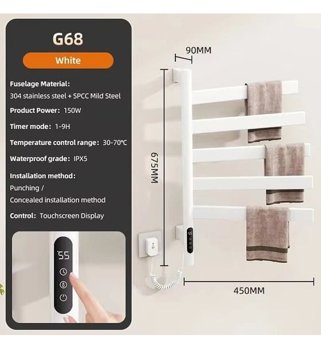 Giàn sấy khăn mặt thông mình kết nối Wifi Miken G68W