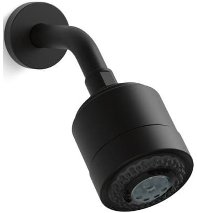 Bát sen tắm và tay sen gắn tường màu đen Kallista P21501-00-BL