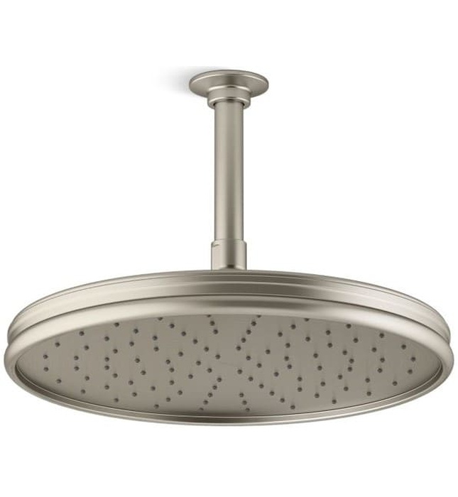 Bát sen tắm phun mưa tròn cỡ lớn màu nickel Kallista P21511-00-BN