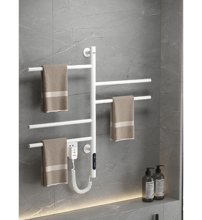 Giàn sấy khăn mặt khăn tắm màu trắng Miken G63W