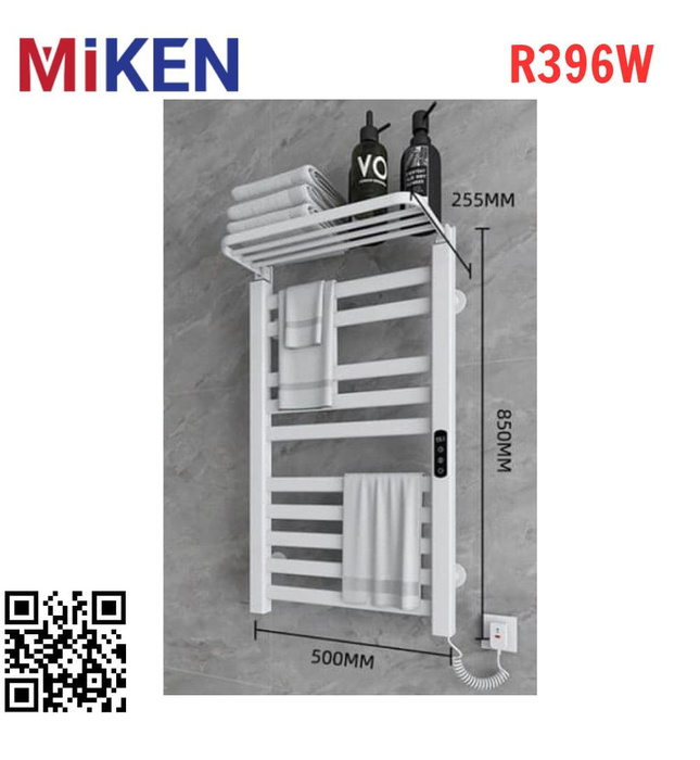 Giàn sấy khăn mặt khăn tắm màu trắng Miken R396W