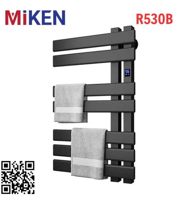 Giàn sấy khăn mặt khăn tắm màu đen Miken R530B