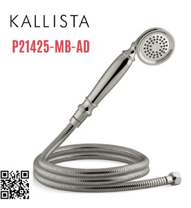 Bộ dây bát sen tắm cầm tay màu nickel Kallista P21425-MB-AD