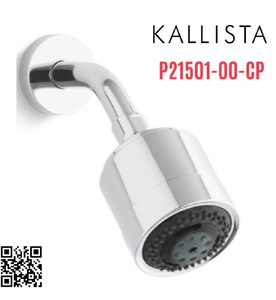 Bát sen tắm và tay sen gắn tường màu chrome Kallista P21501-00-CP