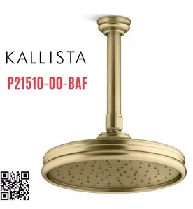 Bát sen tắm phun mưa tròn cỡ nhỏ màu vàng Kallista P21510-00-BAF