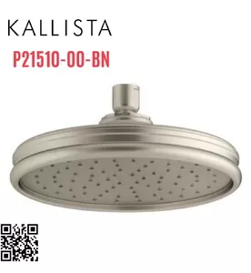 Bát sen tắm phun mưa tròn cỡ nhỏ màu nickel Kallista P21510-00-BN