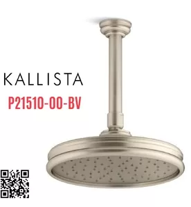 Bát sen tắm phun mưa tròn cỡ nhỏ màu bronze Kallista P21510-00-BV