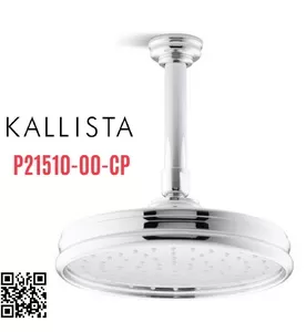 Bát sen tắm phun mưa tròn cỡ nhỏ màu chrome Kallista P21510-00-CP