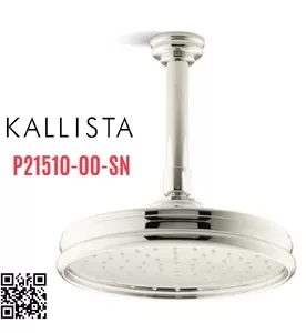 Bát sen tắm phun mưa tròn cỡ nhỏ màu nickel Kallista P21510-00-SN